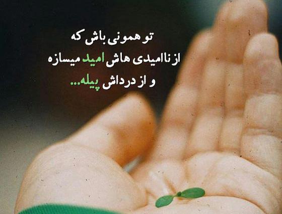 عکس نوشته امیدوار بودن