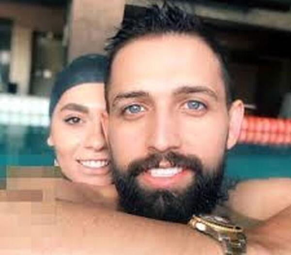 عکس محسن افشانی و همسرش در استخر