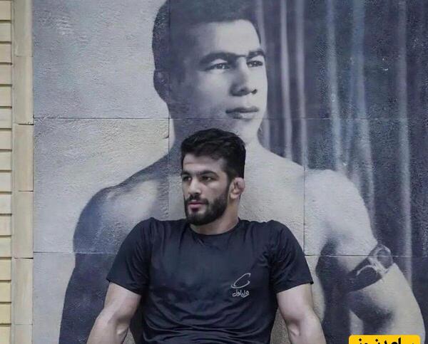عکس حسن یزدانی با شیر