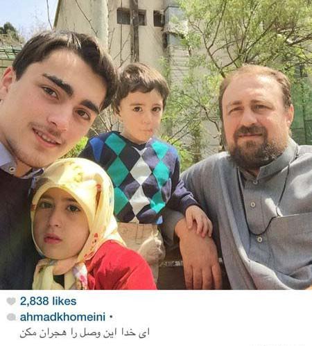 عکس حسن خمینی با خانواده