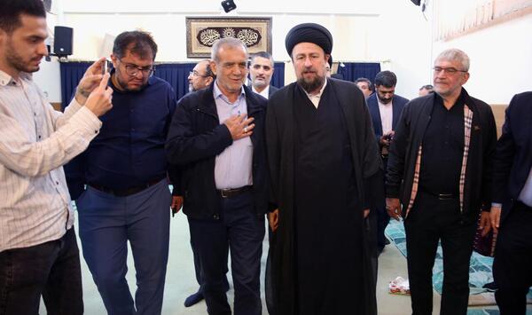 عکس حسن خمینی و پزشکیان