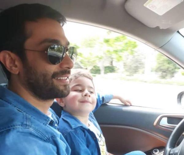 عکس حسین مهری با همسرش