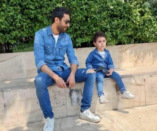 عکس حسین مهری با همسرش