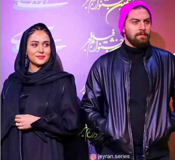 عکس امیر حسین صادقی با همسرش