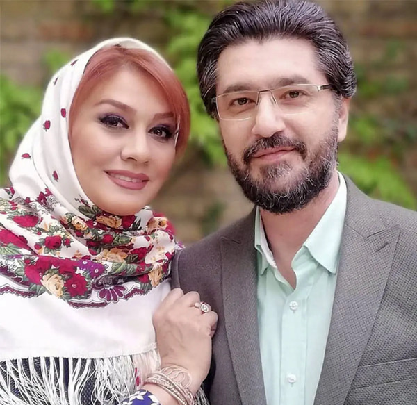 عکس امیر حسین صادقی با همسرش
