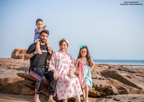 عکس حسین ماهینی و زنش