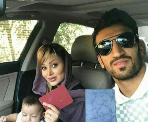 عکس حسین ماهینی و زنش
