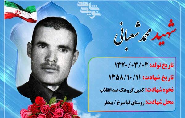 عکس شهید محمد شعبانی