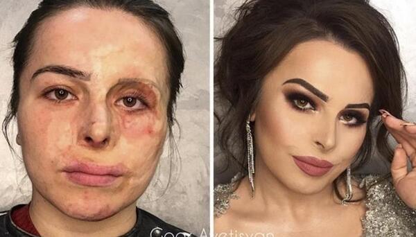 عکس قبل و بعد آرایش عروس