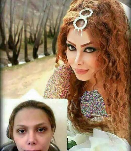 عکس قبل و بعد آرایش عروس