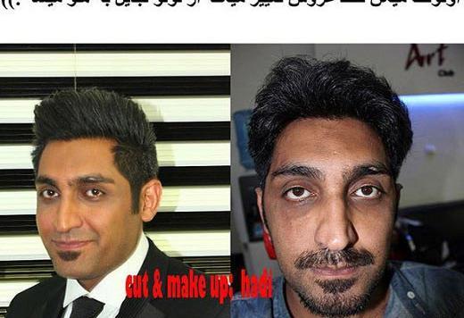 عکس قبل و بعد آرایش عروس