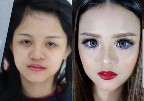 عکس قبل بعد آرایش