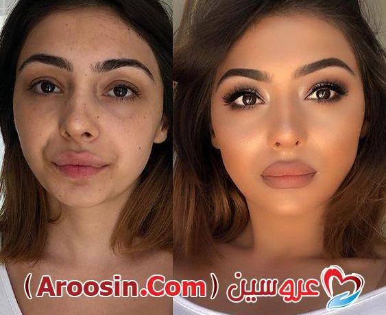 عکس قبل و بعد میکاپ عروس