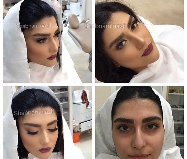 عکس قبل و بعد گریم عروس