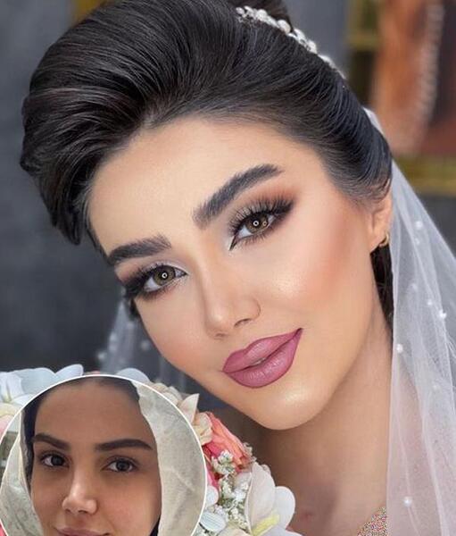 عکس قبل و بعد گریم عروس