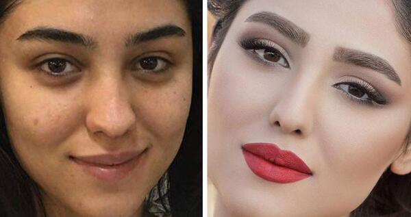 عکس قبل و بعد گریم عروس