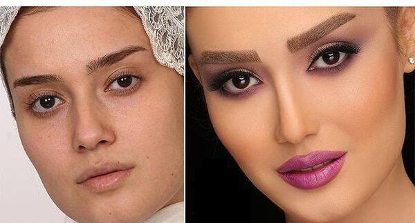 عکس قبل و بعد گریم عروس