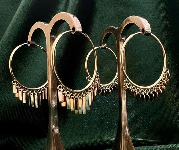 عکس گوشواره طلا پولکی