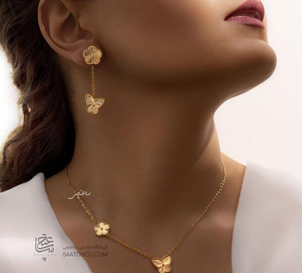 عکس گردنبند طلا پروانه