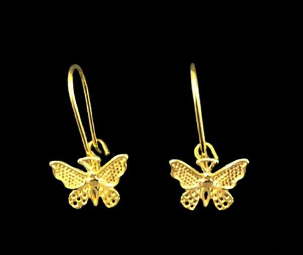 عکس گوشواره طلا پروانه ای