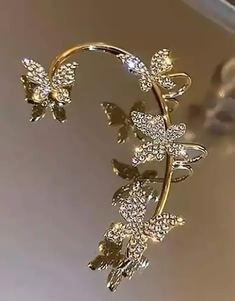عکس گوشواره طلا پروانه ای