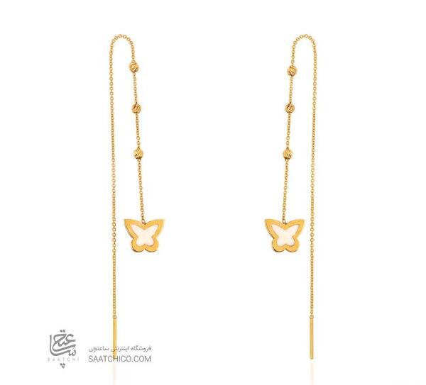 عکس گوشواره طلا پروانه ای