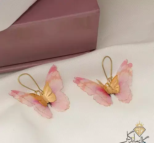 عکس گوشواره طلا پروانه ای