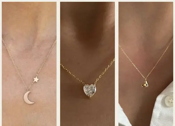 عکس گردنبند طلا دخترانه جدید