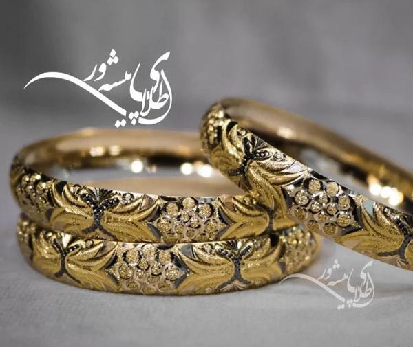 عکس النگو طلا زرد و سفید