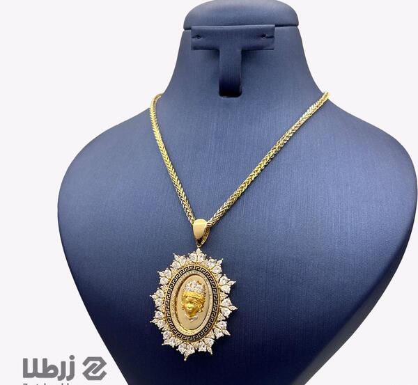 عکس پلاک طلا نگین دار