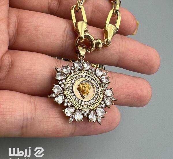 عکس پلاک طلا نگین دار