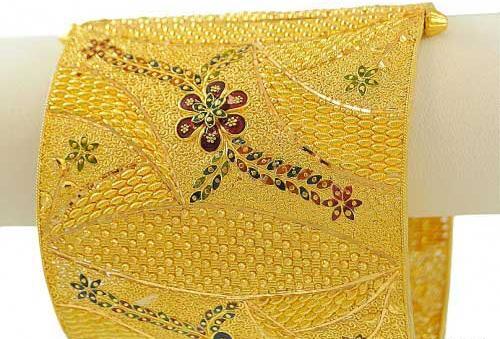 عکس دستبند طلا هندی