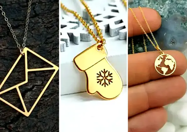 عکس گردنبند طلای دخترانه