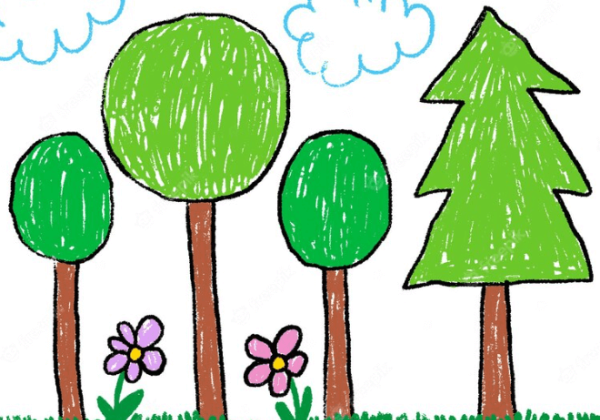 عکس درخت ساده برای نقاشی