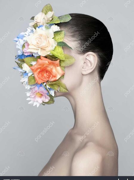 عکس پرتره با گل