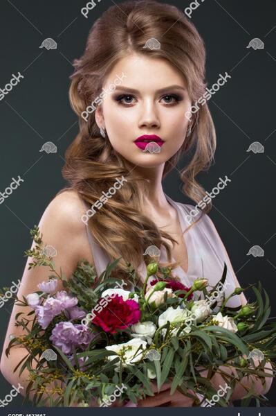 عکس پرتره با گل