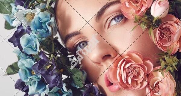 عکس پرتره با گل