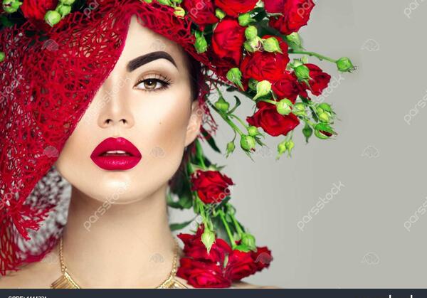 عکس پرتره با گل