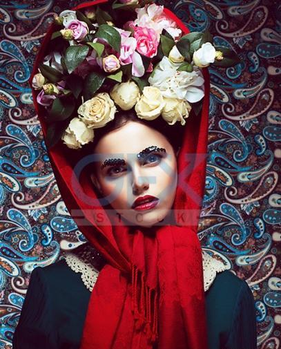 عکس پرتره با گل