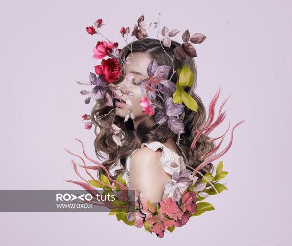 عکس پرتره با گل
