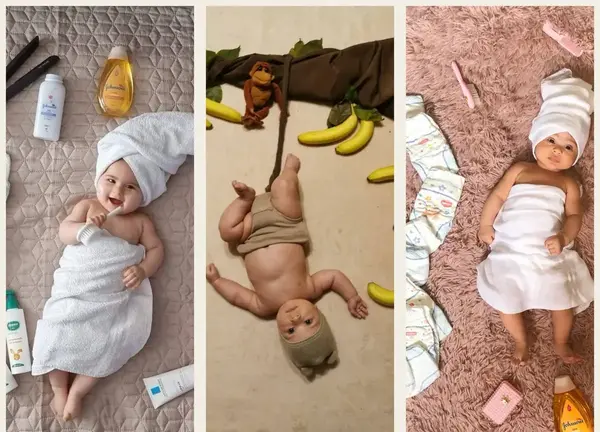 عکس ساده ماهگرد نوزاد