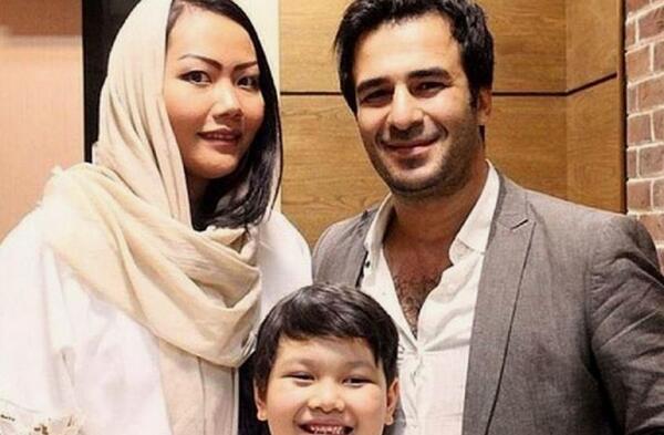 عکس همسر یوسف تیموری و فرزندش