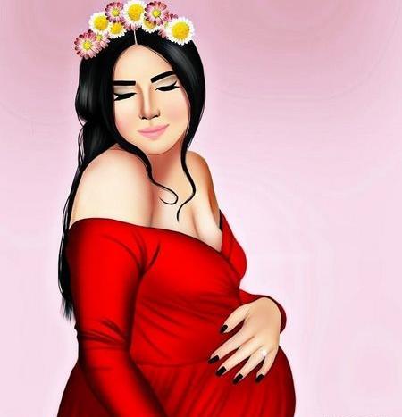 عکس کارتونی بارداری برای پروفایل