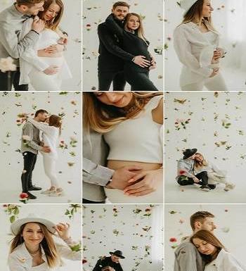 ژست عکس بارداری در فضای باز