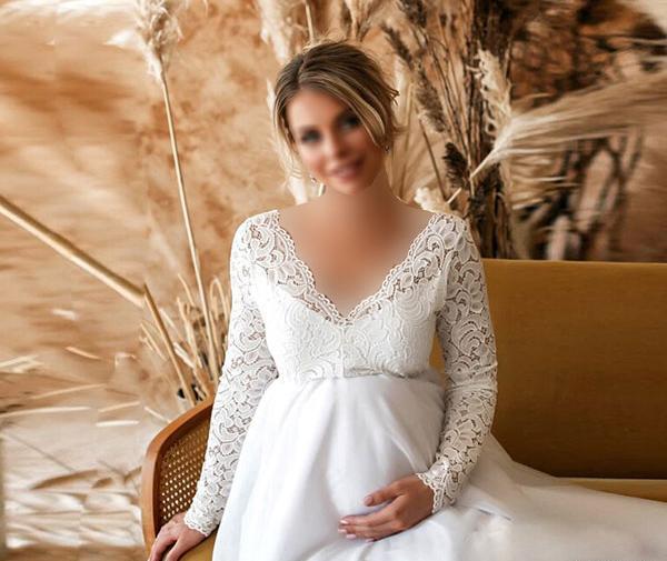 ژست عکس بارداری زیبا و جذاب برای خانم های باکلاس