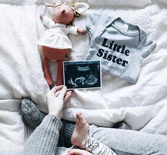 ژست عکس بارداری بچه دوم