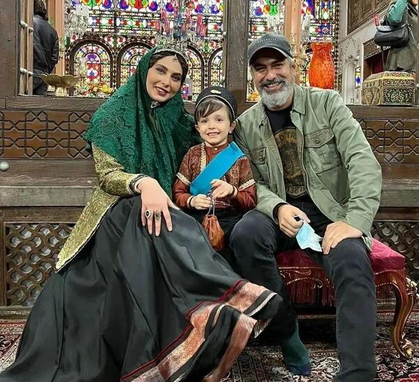عکس همسر و فرزند مهدی پاکدل