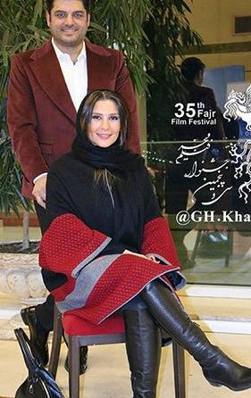 عکس سام درخشانی با همسر