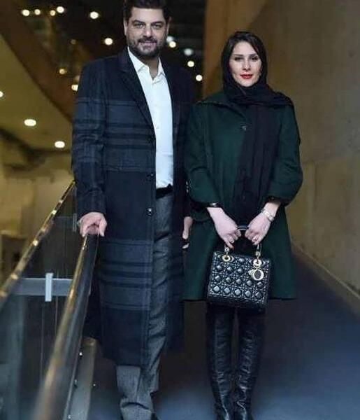 عکس سام درخشانی با همسر