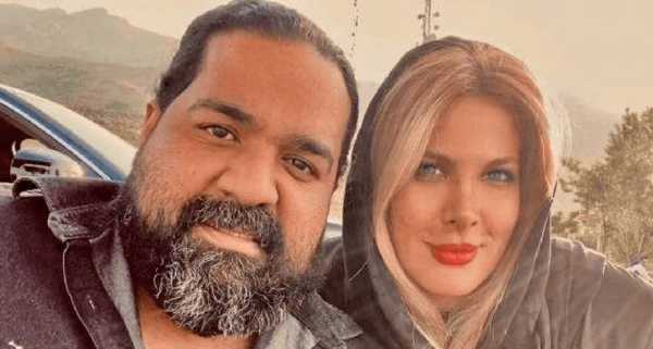 عکس رضا صادقی و همسر و فرزندانش